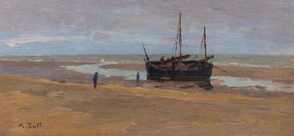 Sulla spiaggia di La Panne c. 1901